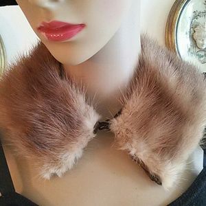 Real mink collar